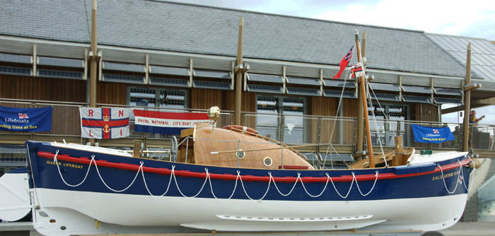 The George Elmy lifeboat at Seaham Harbour docks